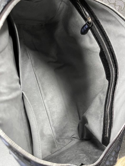 Berluti Crocodile Leather Tote Navy 01A