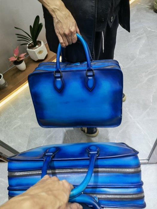 Berluti Stylish Tote with Practicality Blue 01A