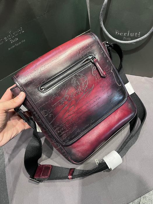 Berluti Tote bag with stylish features Burgundy 01A