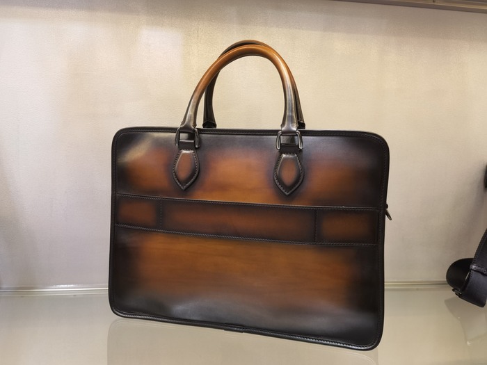 Berluti Tote bag with stylish traits Brown 01A 2