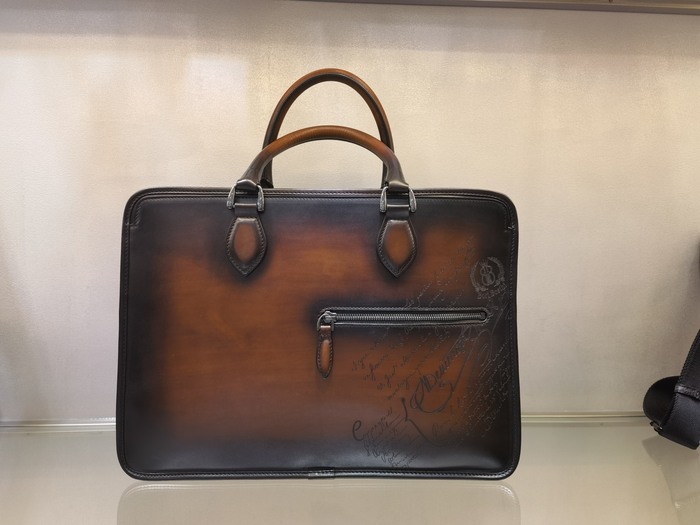 Berluti Tote bag with stylish traits Brown 01A 2