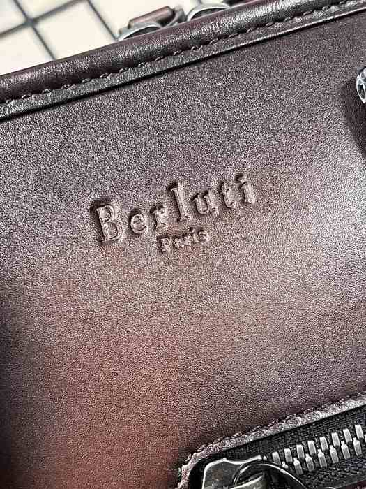 Berluti Tote bag with stylish traits Brown 01A