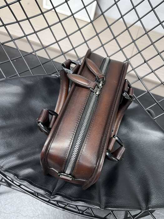 Berluti Tote bag with stylish traits Brown 01A