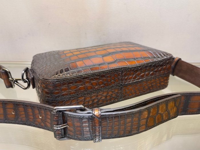 Berluti Tote bag with textured leather Brown 01A