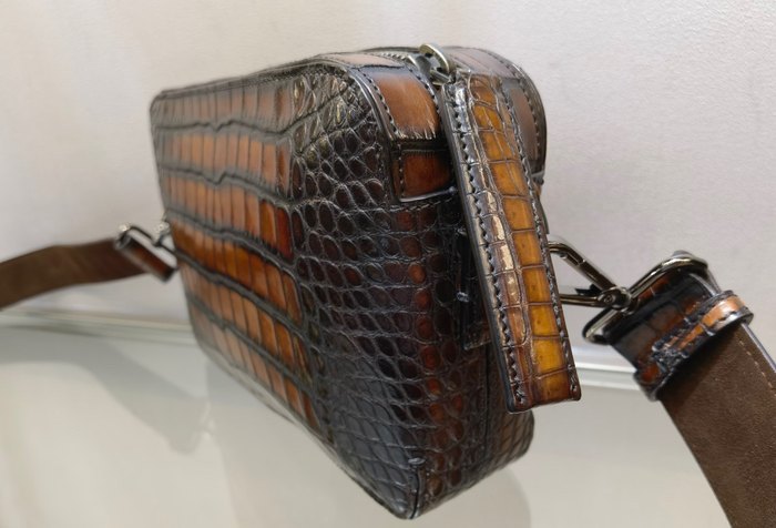 Berluti Tote bag with textured leather Brown 01A