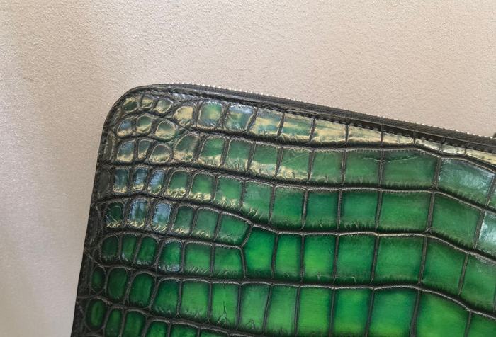 Berluti Tote bag with textured leather Green 01A