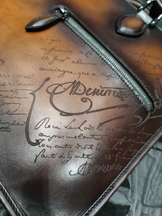 Berluti Tote with elegant leather finish Brown 01A