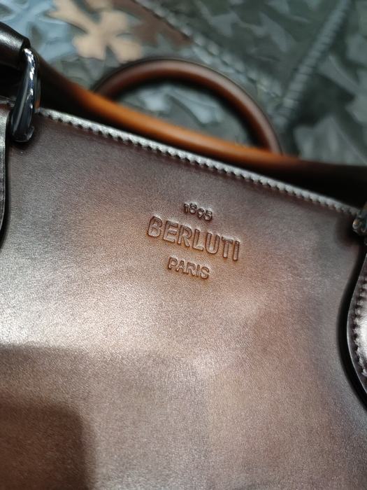 Berluti Tote with elegant leather finish Brown 01A
