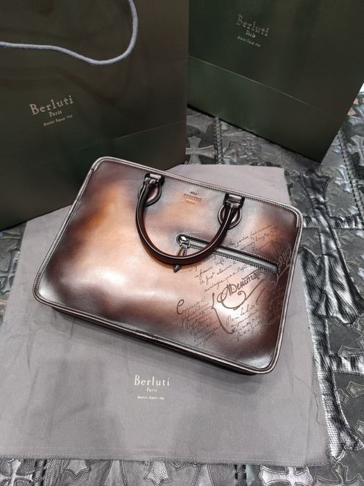 Berluti Tote with elegant leather finish Brown 01A