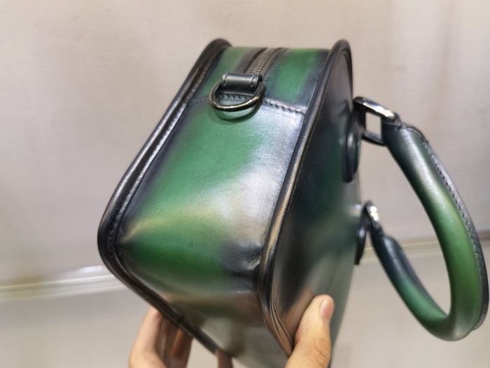 Berluti Tote with structured design Green 01A