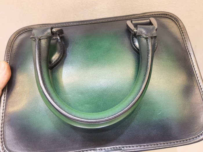 Berluti Tote with structured design Green 01A