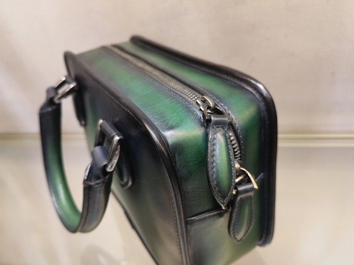 Berluti Tote with structured design Green 01A