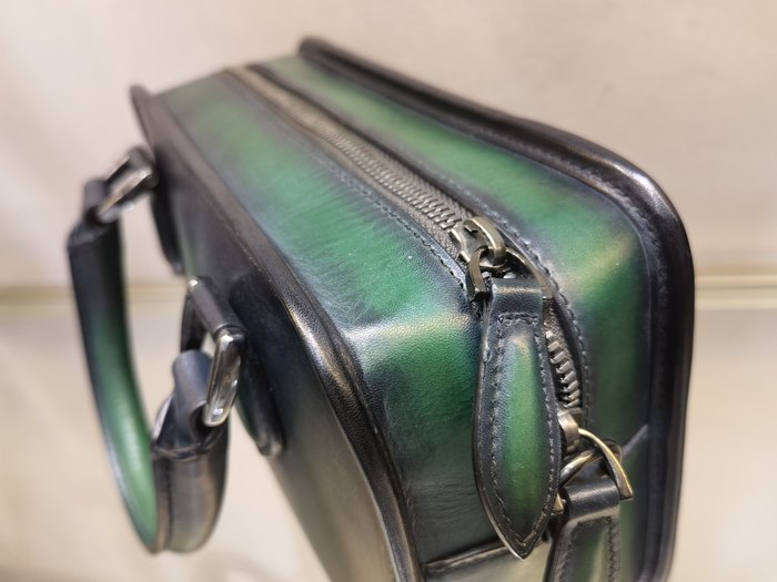 Berluti Tote with structured design Green 01A