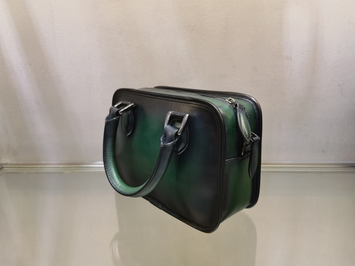 Berluti Tote with structured design Green 01A