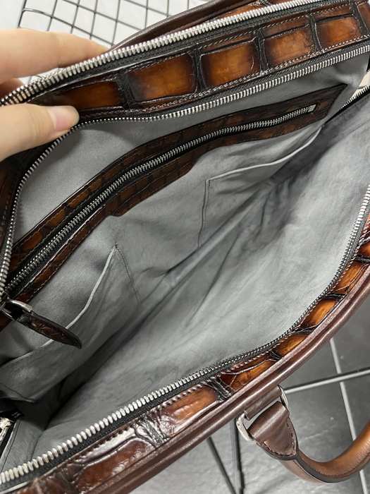 Berluti Tote with textured leather Brown 01A