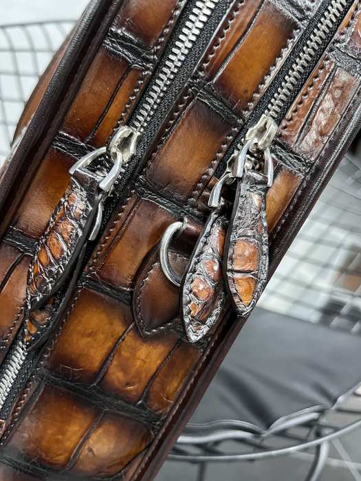 Berluti Tote with textured leather Brown 01A