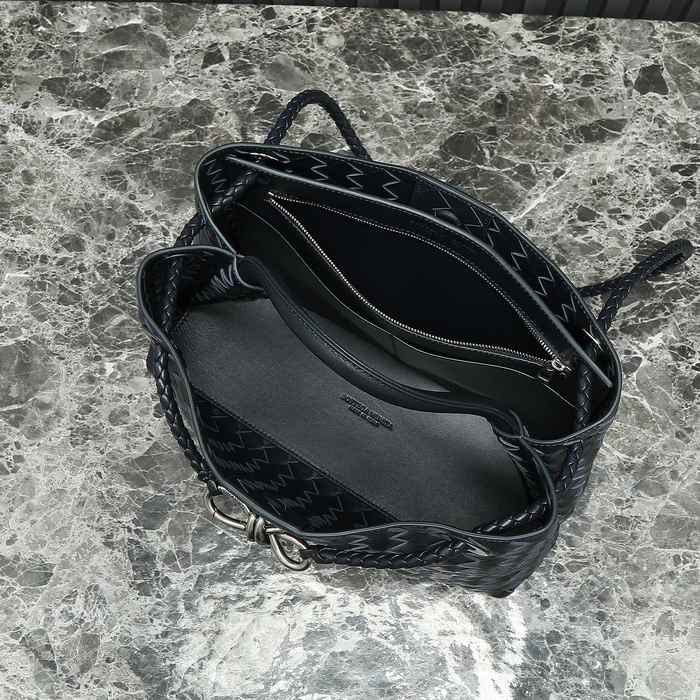 Bottega Veneta Tote bag with woven details Navy 01A