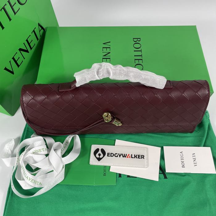 Bottega Veneta Tote bag with woven texture Burgundy 01A 2