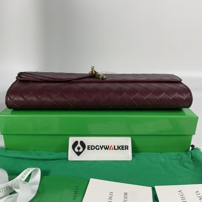 Bottega Veneta Tote bag with woven texture Burgundy 01A 2