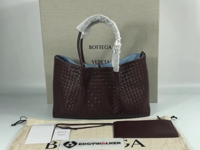 Bottega Veneta Tote bag with woven texture Burgundy 01A