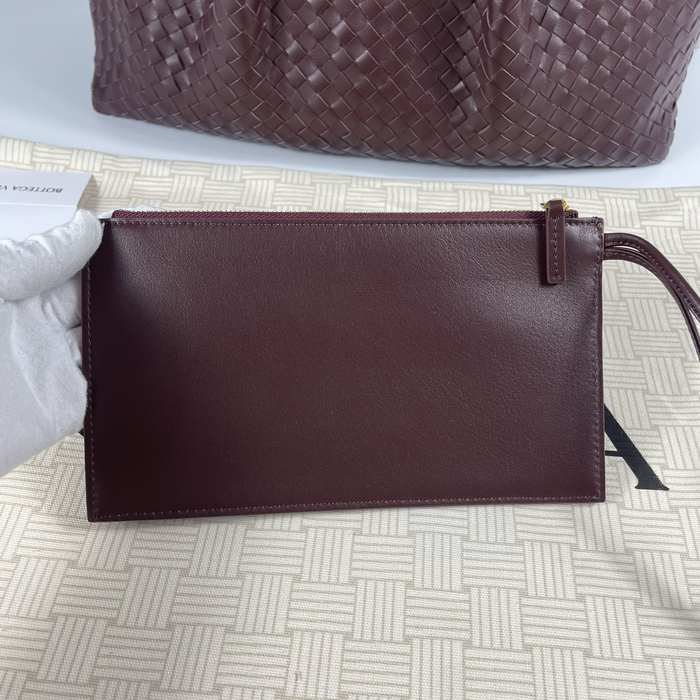 Bottega Veneta Tote bag with woven texture Burgundy 01A