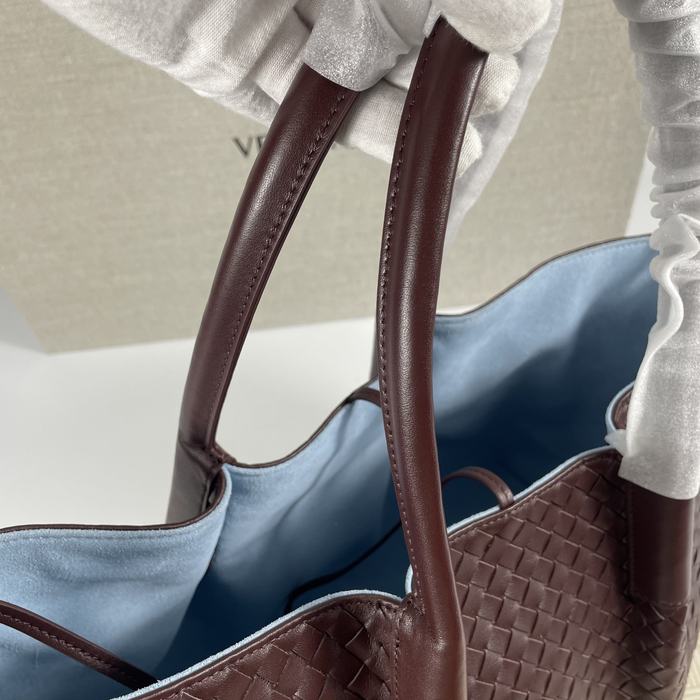Bottega Veneta Tote bag with woven texture Burgundy 01A