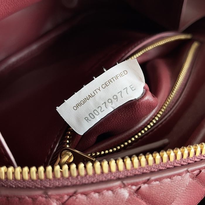 Bottega Veneta Woven Leather Tote Burgundy 01A