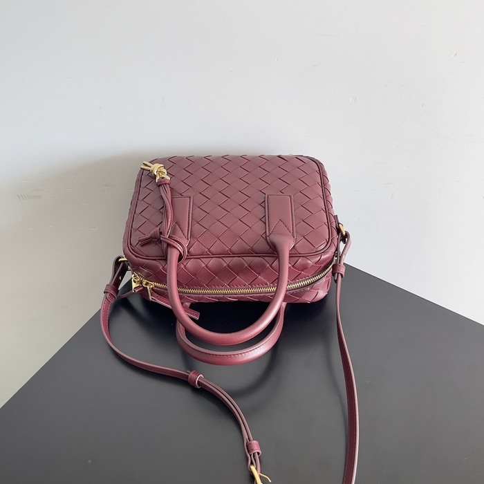 Bottega Veneta Woven Leather Tote Burgundy 01A