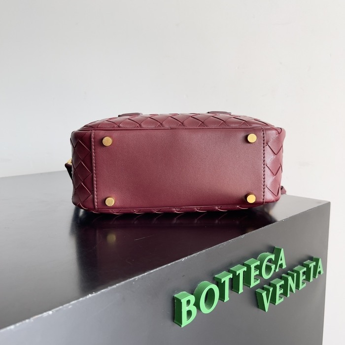 Bottega Veneta Woven Leather Tote Burgundy 01A