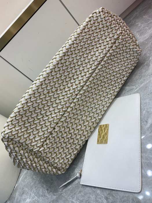Bottega Veneta Woven Tote Bag Beige 01A
