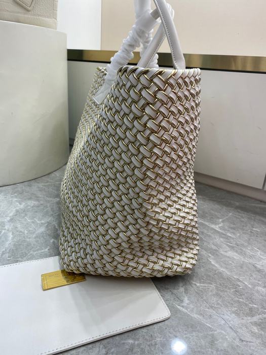 Bottega Veneta Woven Tote Bag Beige 01A