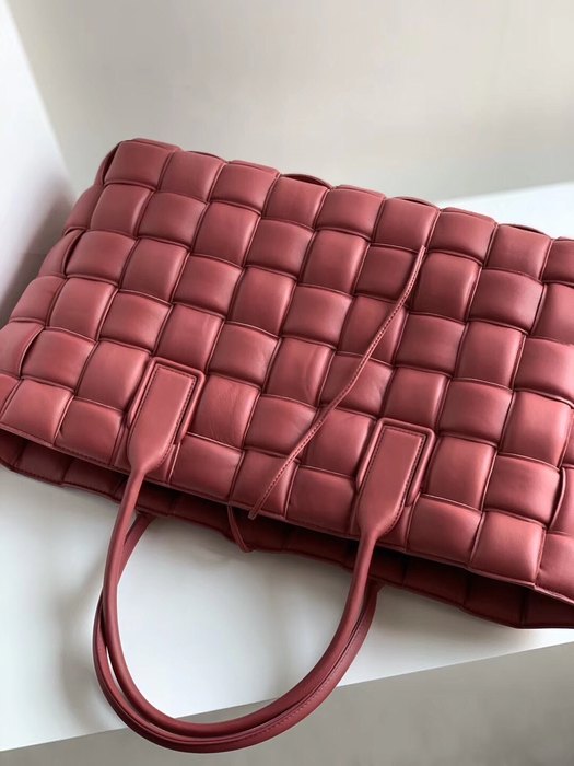Bottega Veneta Woven Tote Bag Red 01A