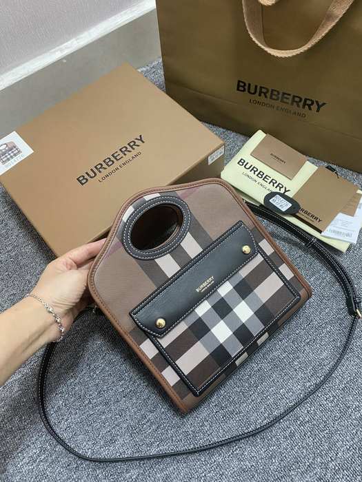 Burberry Tote Bag with Chic Design Brown 01A
