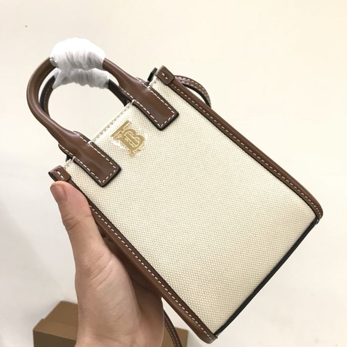 Burberry Tote Bag with Stylish Elements Tan 01A