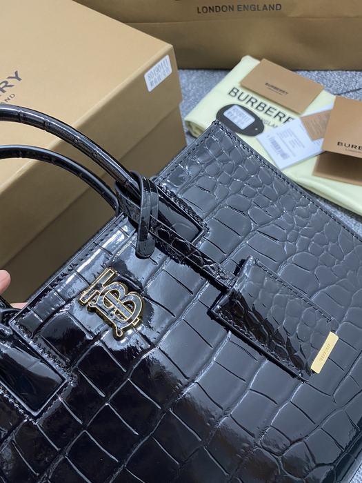 Burberry Tote bag with croc texture Black 01A