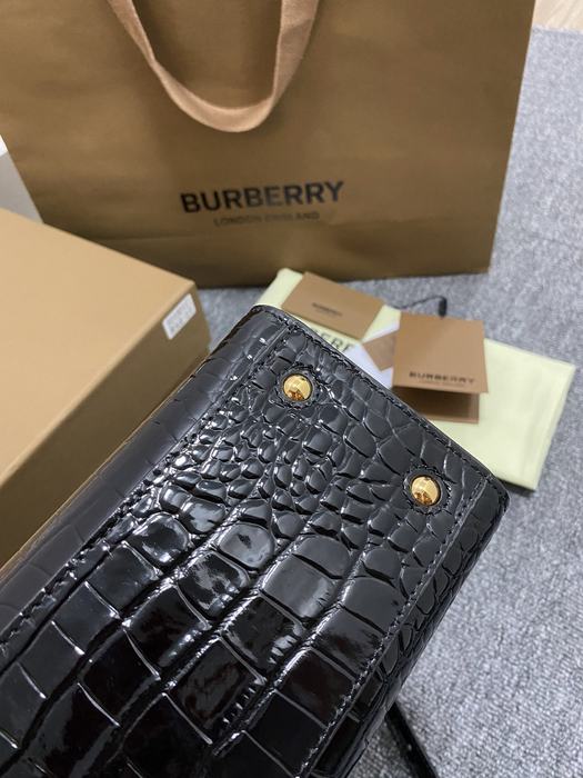 Burberry Tote bag with croc texture Black 01A