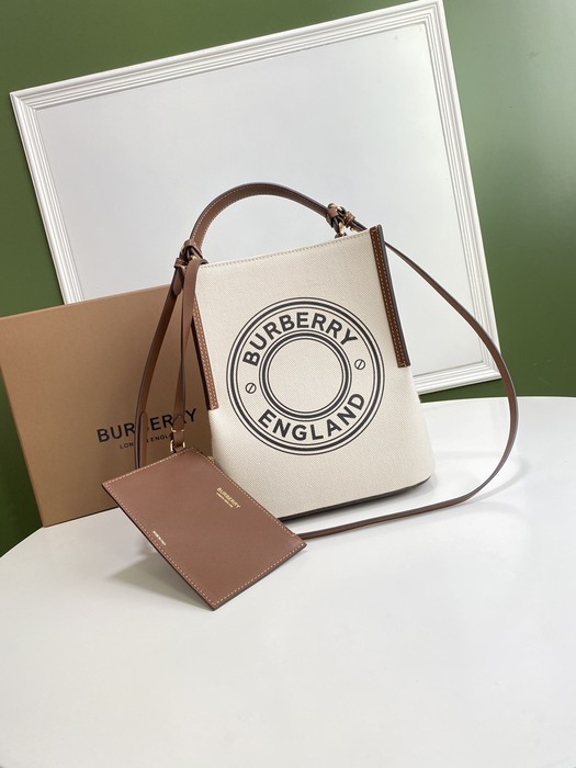 Burberry Tote bag with leather accents Beige 01A 2