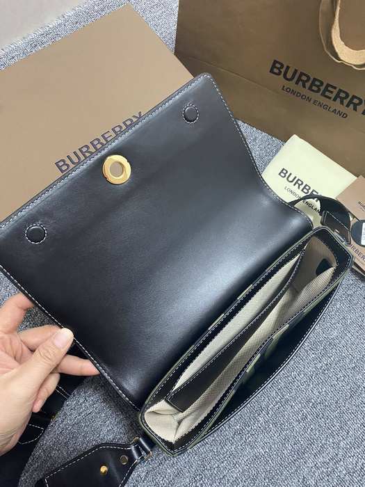 Burberry Tote bag with plaid design Green 01A