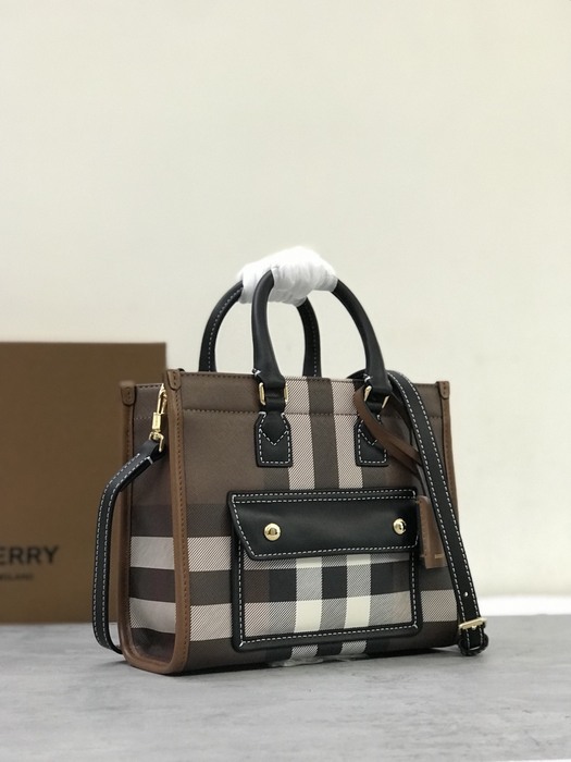 Burberry Tote bag with structured design Brown 01A 2