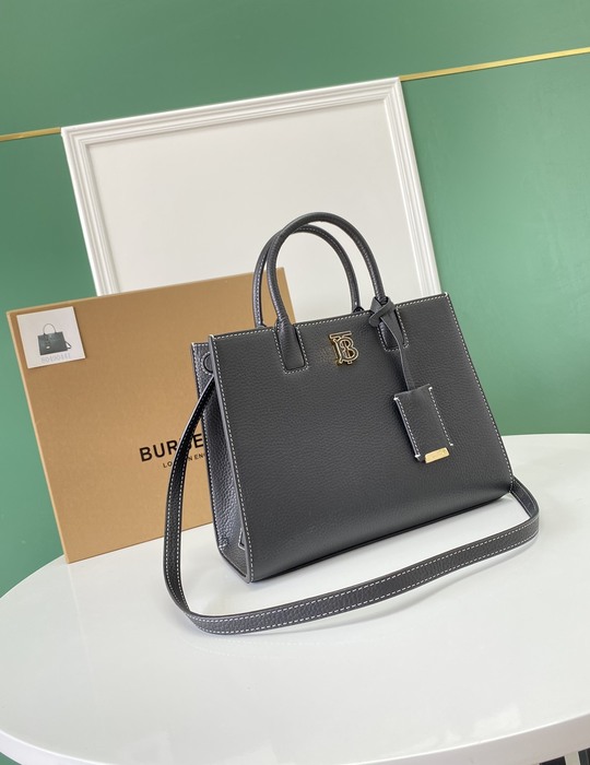 Burberry Tote bag with structured design Grey 01A 3