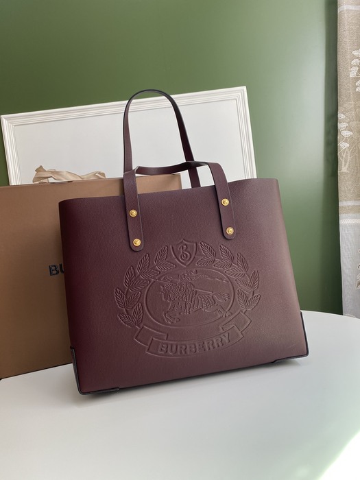 Burberry Tote bag with stylish features Burgundy 01A 2