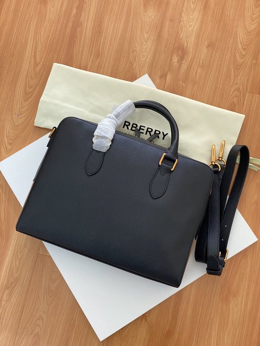 Burberry Tote with structured design Navy 01A