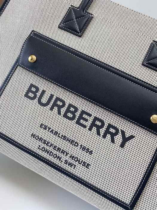 Burberry Tote with stylish features Brown 01A