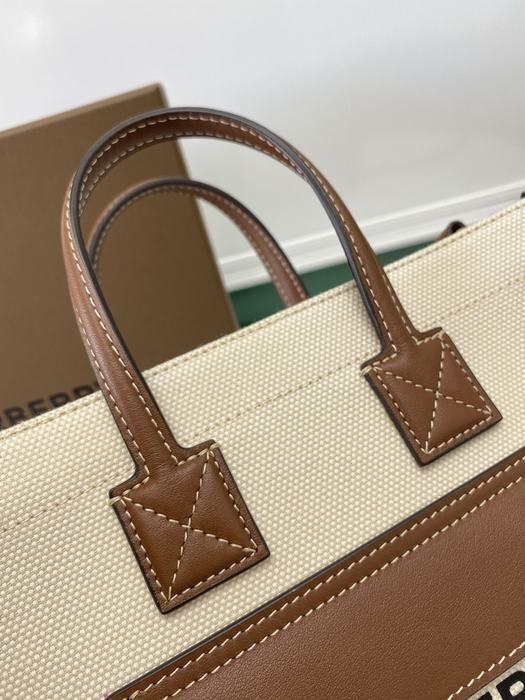 Burberry Tote with stylish traits Beige 01A 2