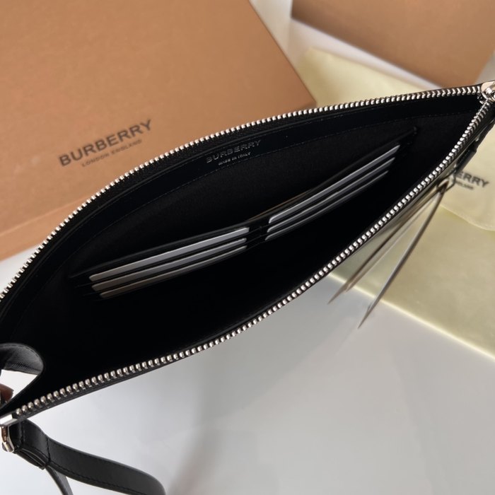 Burberry Tote with stylish traits Black 01A