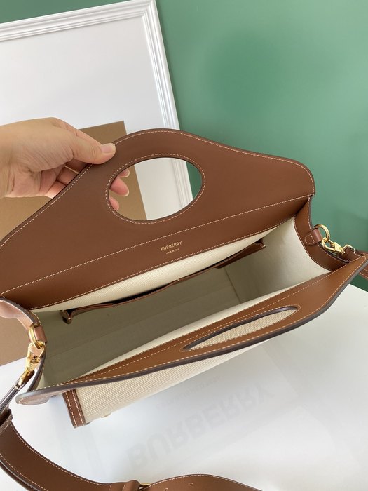 Burberry Tote with unique handle design Beige 01A