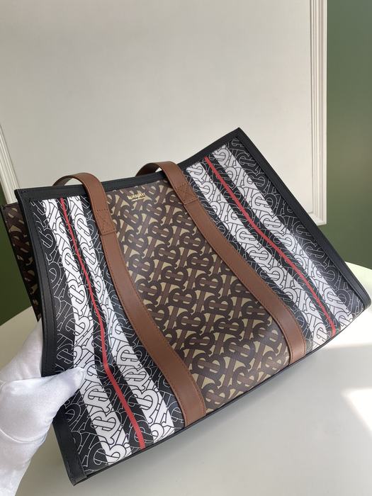 Burberry Tote with unique pattern and texture Brown 01A