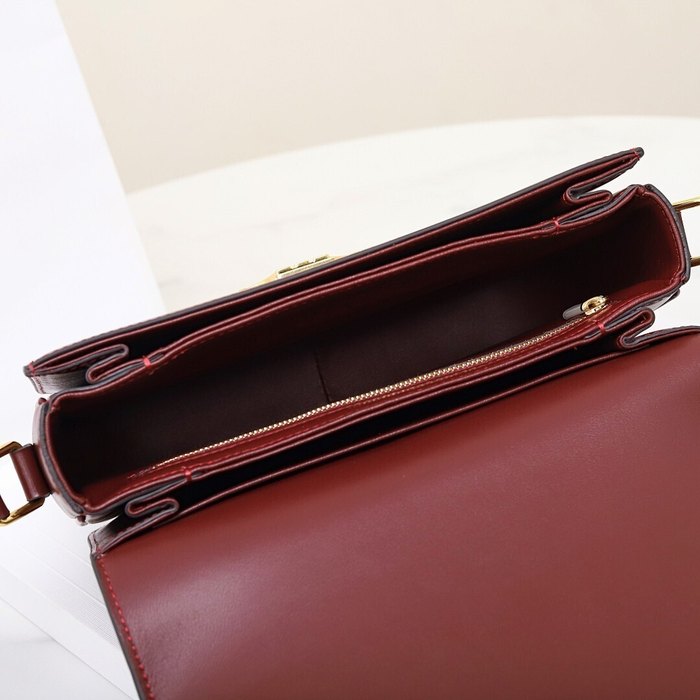 Celine Tote Bag Burgundy 01A