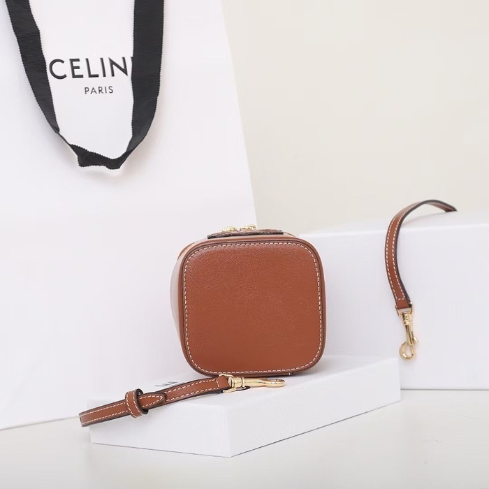 Celine Tote Bag with Structured Features Brown 01A