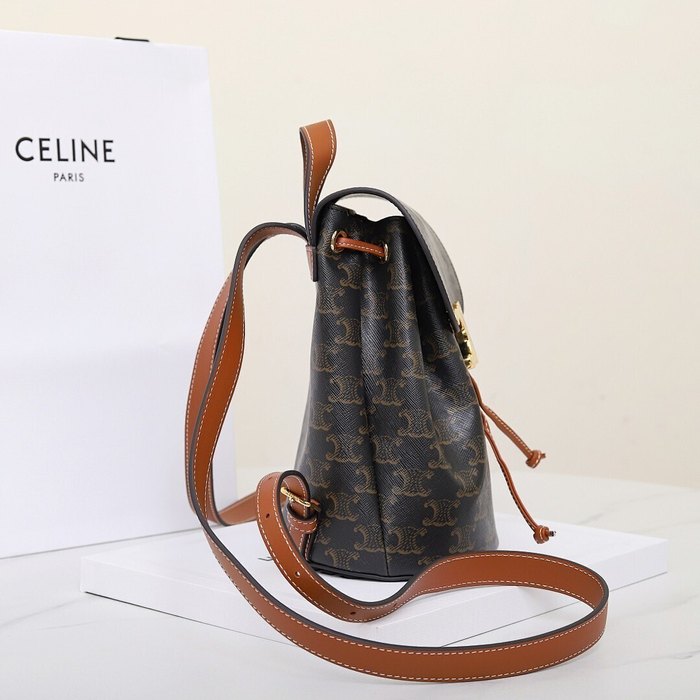 Celine Tote bag with elegant contours Brown 01A